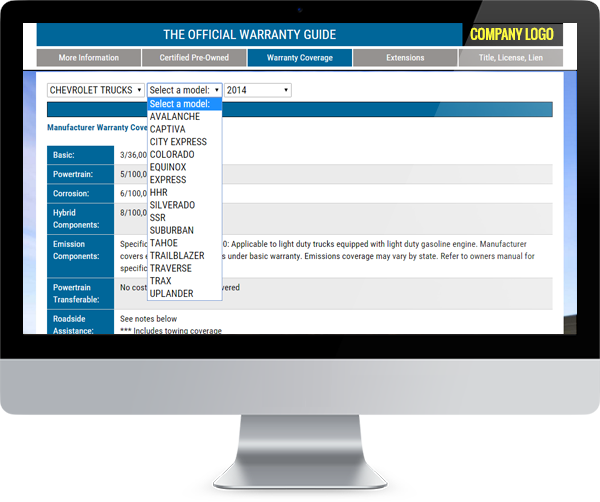 Official Warranty Guide Online Access