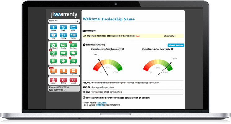 jlscan - Warranty Manager Website