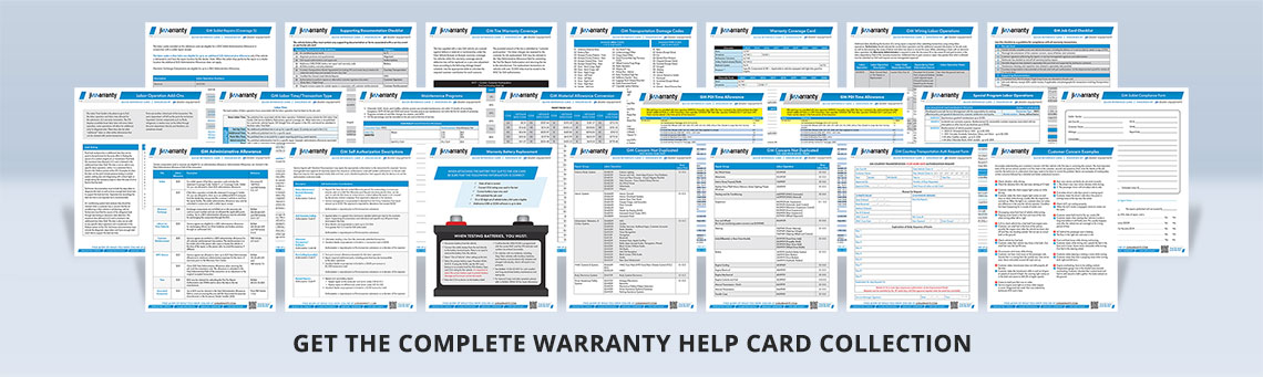 Complete Warranty Help Card Collection