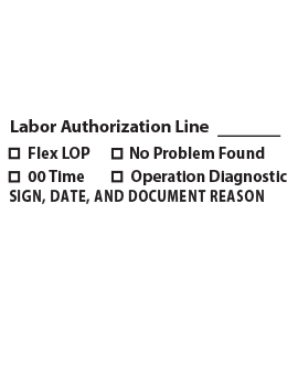 Labor Authorization Warranty Stamp