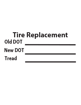 Tire Replacement Warranty Stamp