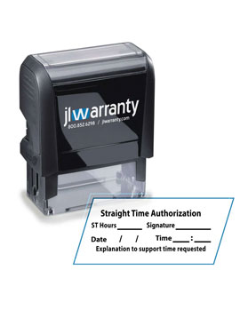 Straight Time Authorization Warranty Stamp