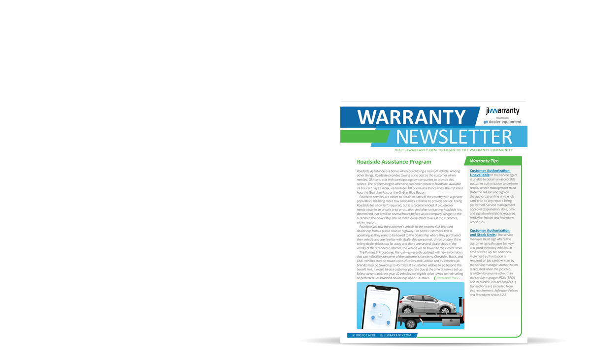 Warranty Newsletter