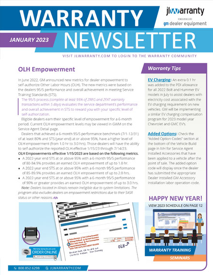 Warranty Newsletter