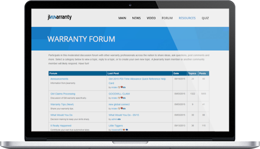 Warranty Forum